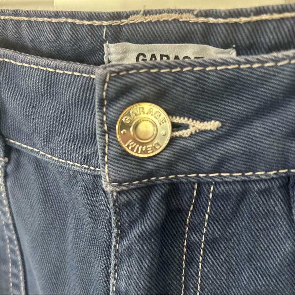 Garage Carpenter Jeans Wide Leg Oversized Slouchy Indigo Blue 100% Cotton Size 1 - Picture 5 of 13